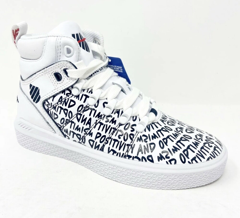 K Swiss x Gary Vee 004 Mid White Black Positivity & Optimism Womens Sneakers 6.5